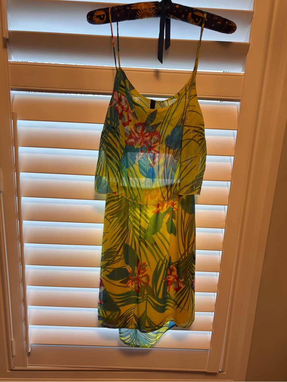 Yellow Floral Chiffon Summer Dress